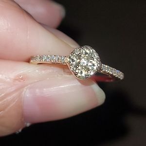 Preowned Le Vian Chocolate Diamond engagement ring in 14k Rose Gold size 7